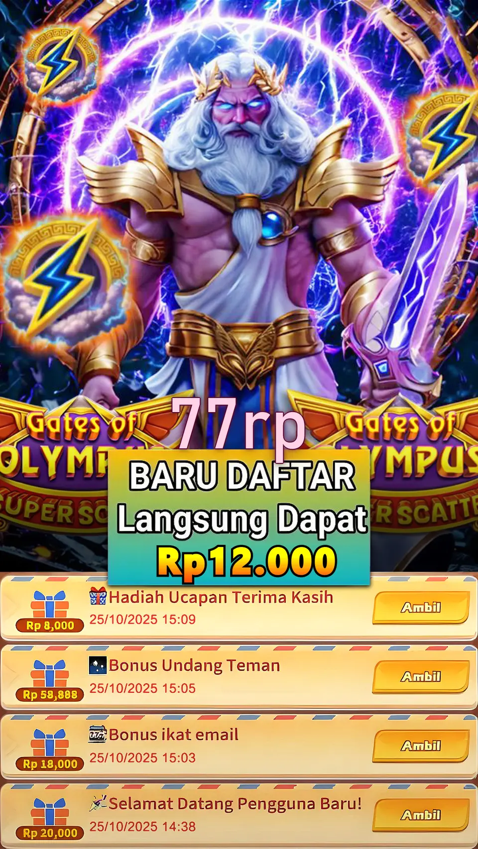 77rp Masuk